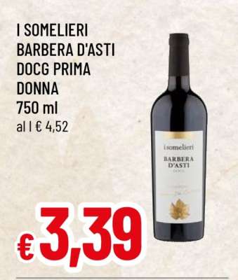 I Somelieri Barbera D'Asti DOCG Prima Donna