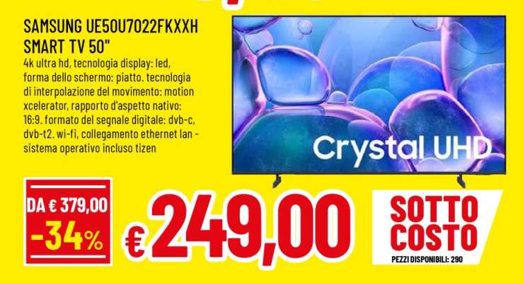 SAMSUNG UE50U7022FKXXH SMART TV 50"