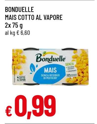 BONDUELLE MAIS COTTO AL VAPORE