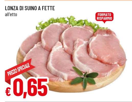 Lonza di Suino a Fette
