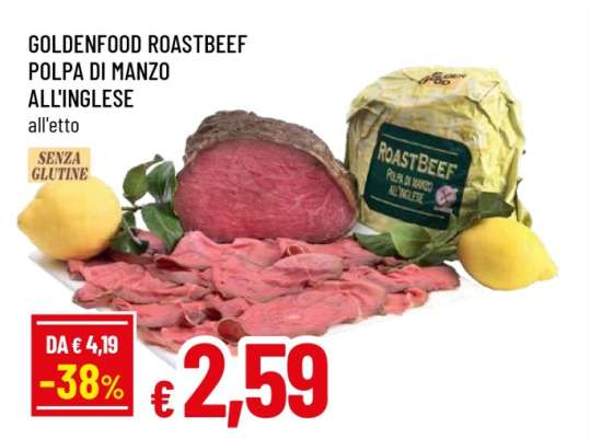 GOLDENFOOD ROASTBEEF POLPA DI MANZO ALL'INGLESE