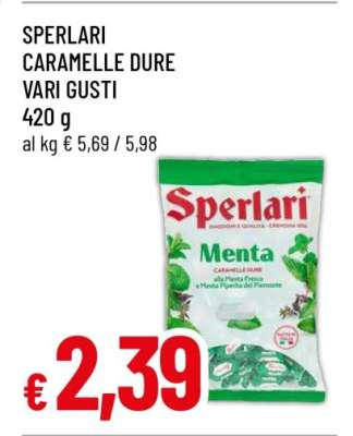 SPERLARI CARAMELLE DURE VARI GUSTI