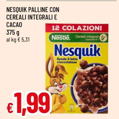 Nesquik Palline con Cereali Integrali e Cacao