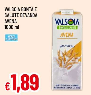 VALSOIA BONTÀ E SALUTE BEVANDA AVENA