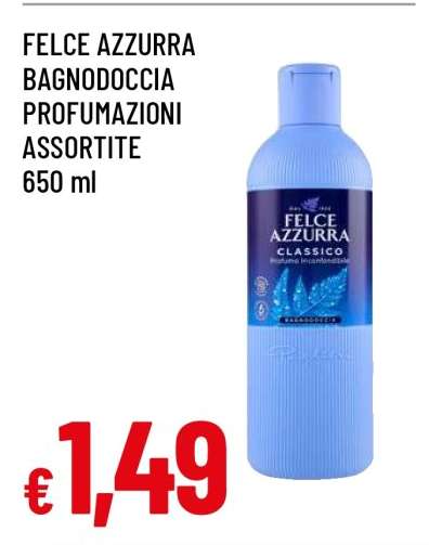 FELCE AZZURRA BAGNODOCCIA PROFUMAZIONI ASSORTITE