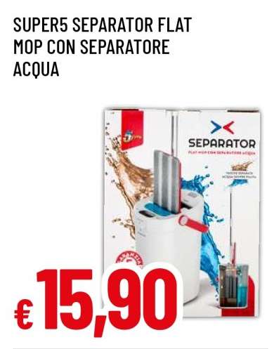 SUPER5 SEPARATOR FLAT MOP CON SEPARATORE ACQUA