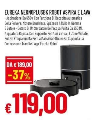 EUREKA NERN6PLUSBK ROBOT ASPIRA E LAVA