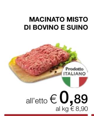 Macinato misto di bovino e suino
