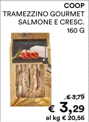 COOP TRAMEZZINO GOURMET SALMONE E CRESC.