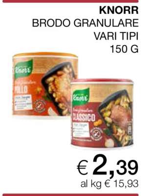 KNORR BRODO GRANULARE VARI TIPI