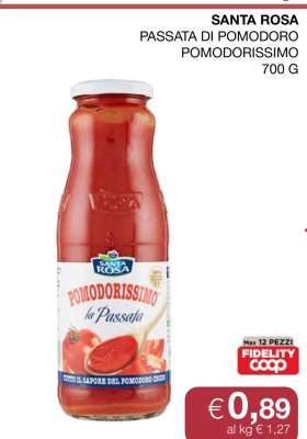 SANTA ROSA PASSATA DI POMODORO POMODORISSIMO