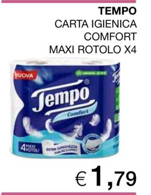TEMPO CARTA IGIENICA COMFORT MAXI ROTOLO X4