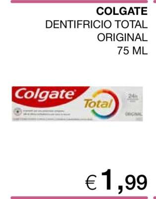 COLGATE DENTIFRICIO TOTAL ORIGINAL 75 ML