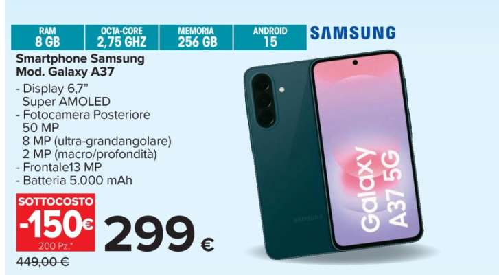 Smartphone Samsung Mod. Galaxy A37