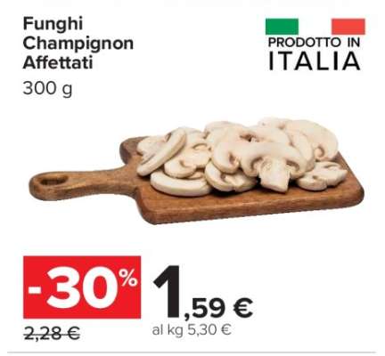 Funghi Champignon Affettati