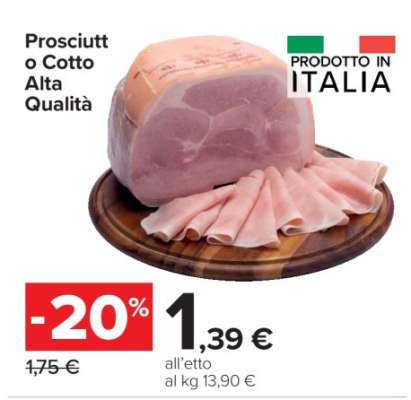 Prosciutto Cotto Alta Qualità
