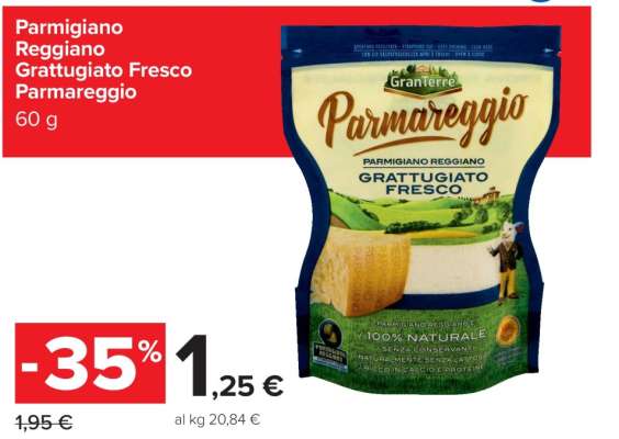 Parmigiano Reggiano Grattugiato Fresco Parmareggio