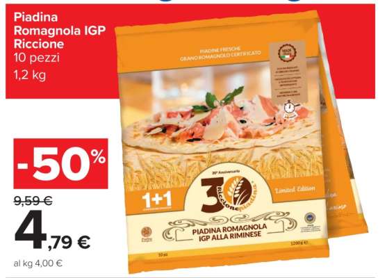 Piadina Romagnola IGP Riccione
