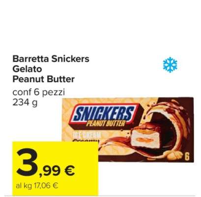 Barretta Snickers Gelato Peanut Butter