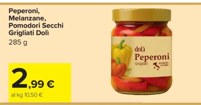 Peperoni, Melanzane, Pomodori Secchi Grigliati Dolì