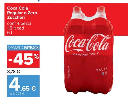 Coca Cola Regular o Zero Zuccheri