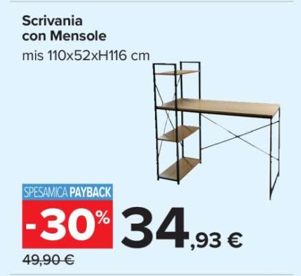Scrivania con Mensole