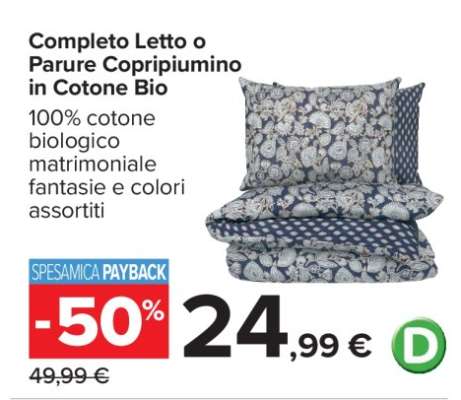 Completo Letto o Parure Copripiumino in Cotone Bio