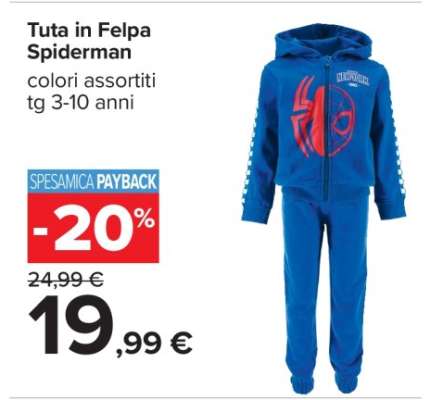 Tuta in Felpa Spiderman