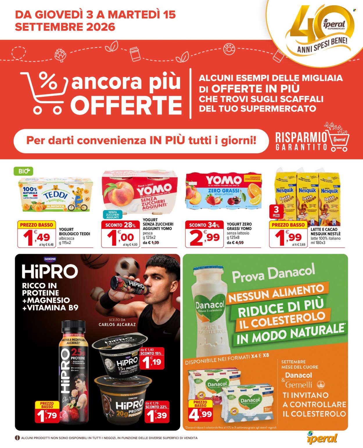 Volantino Iperal - 3/9/2026 - 15/9/2026. Pagina 1