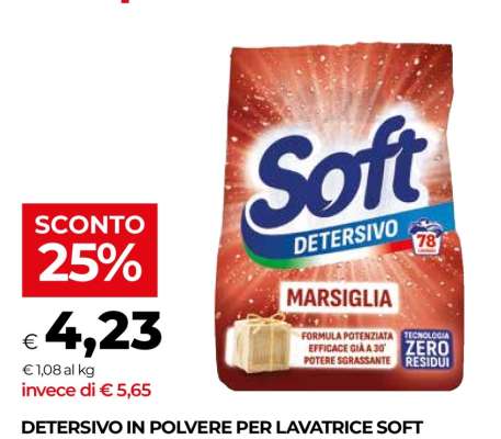 DETERSIVO IN POLVERE PER LAVATRICE SOFT