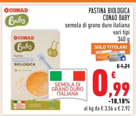 Pastina Biologica Conad Baby