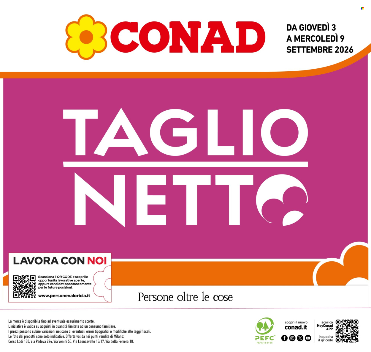 Volantino Conad - 3/9/2026 - 9/9/2026. Pagina 1