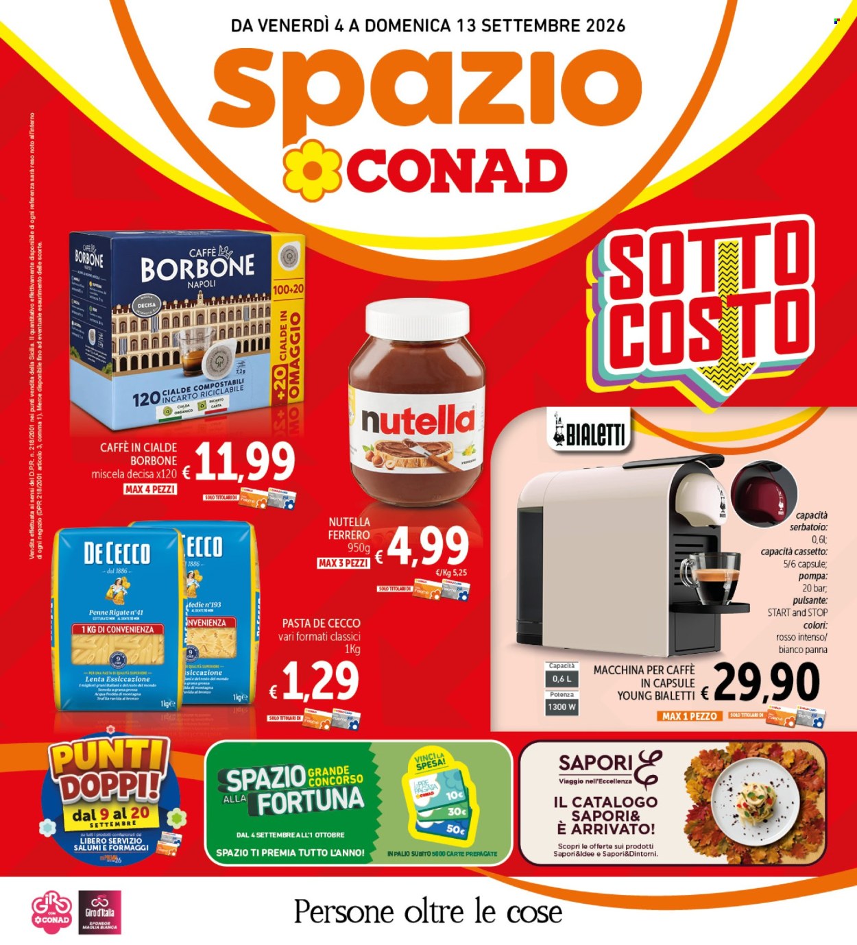 Volantino Spazio Conad - 4/9/2026 - 13/9/2026. Pagina 1