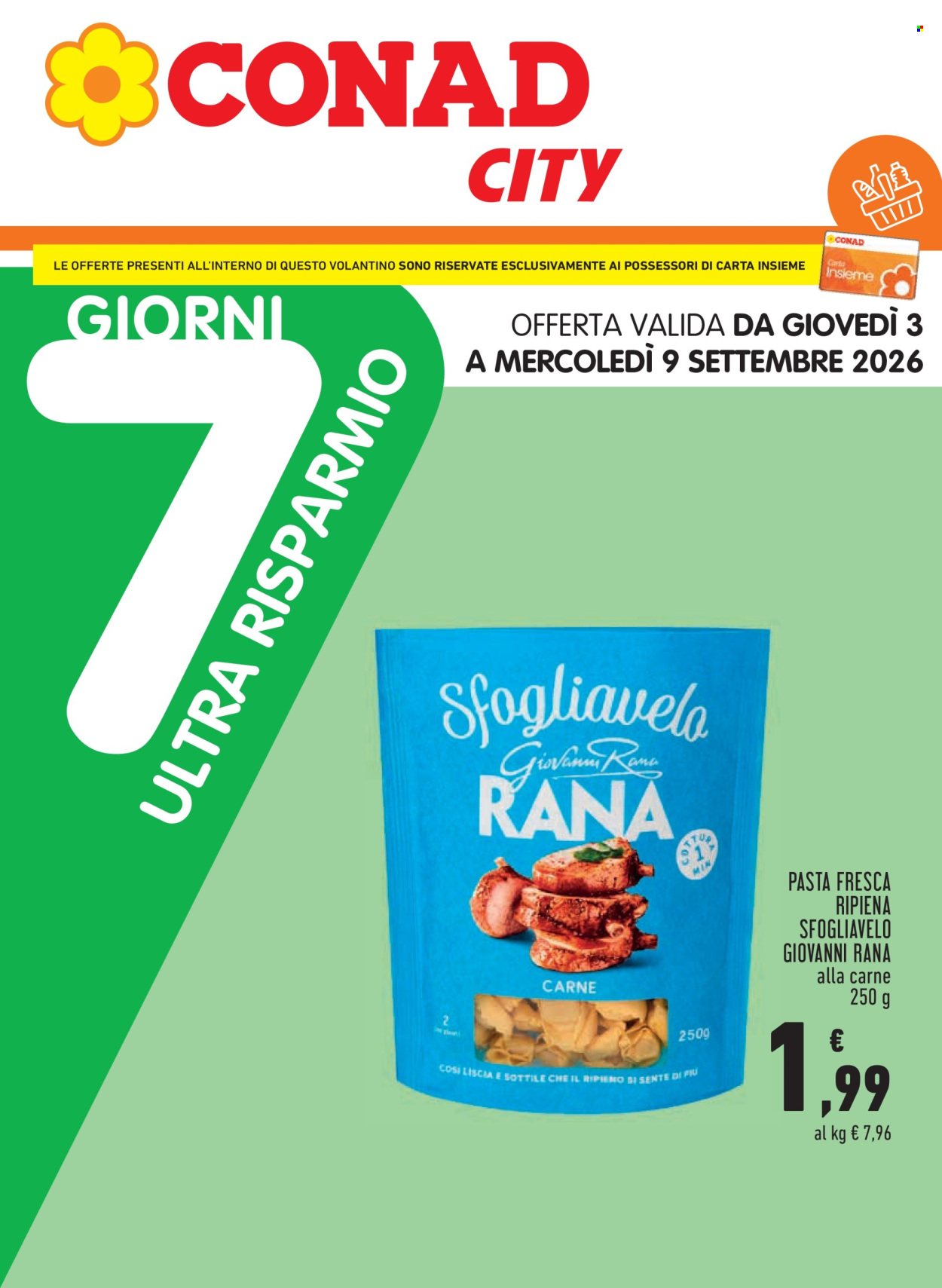 Volantino Conad City - 3/9/2026 - 9/9/2026. Pagina 1