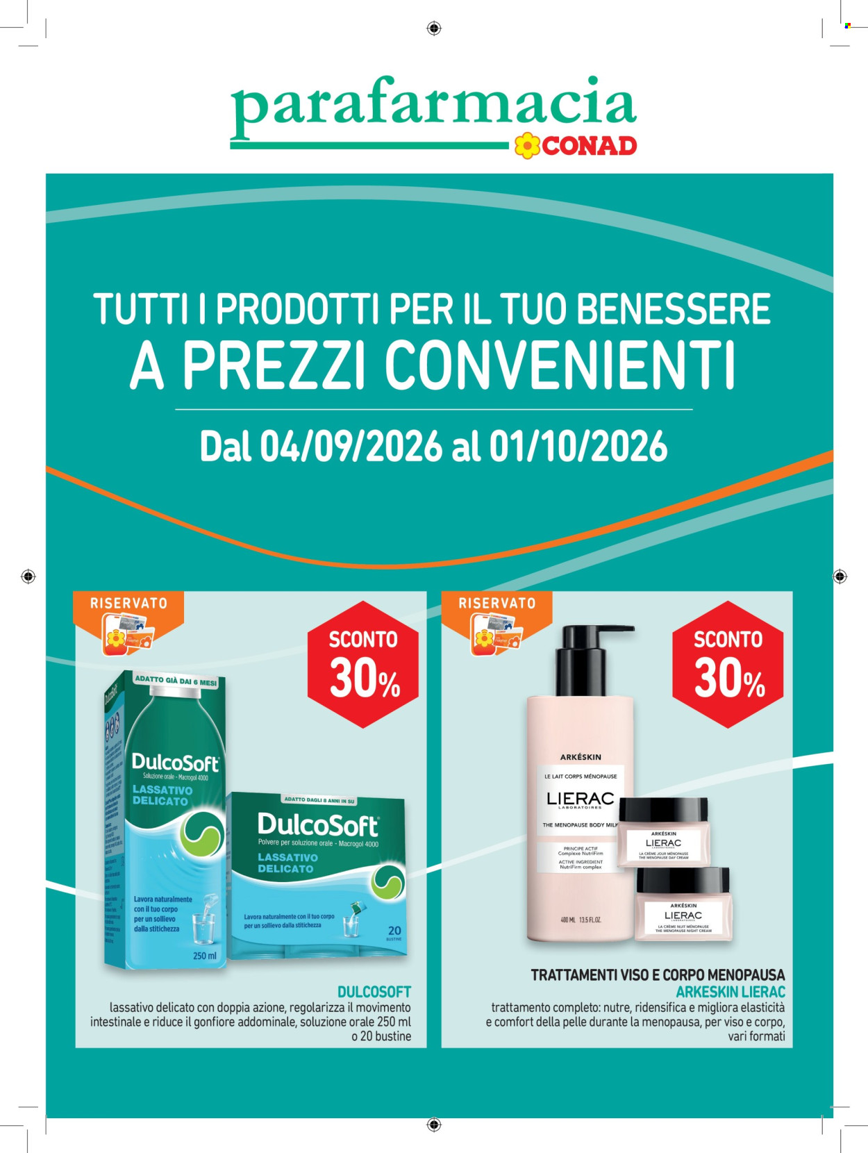 Volantino Conad - 4/9/2026 - 1/10/2026. Pagina 1