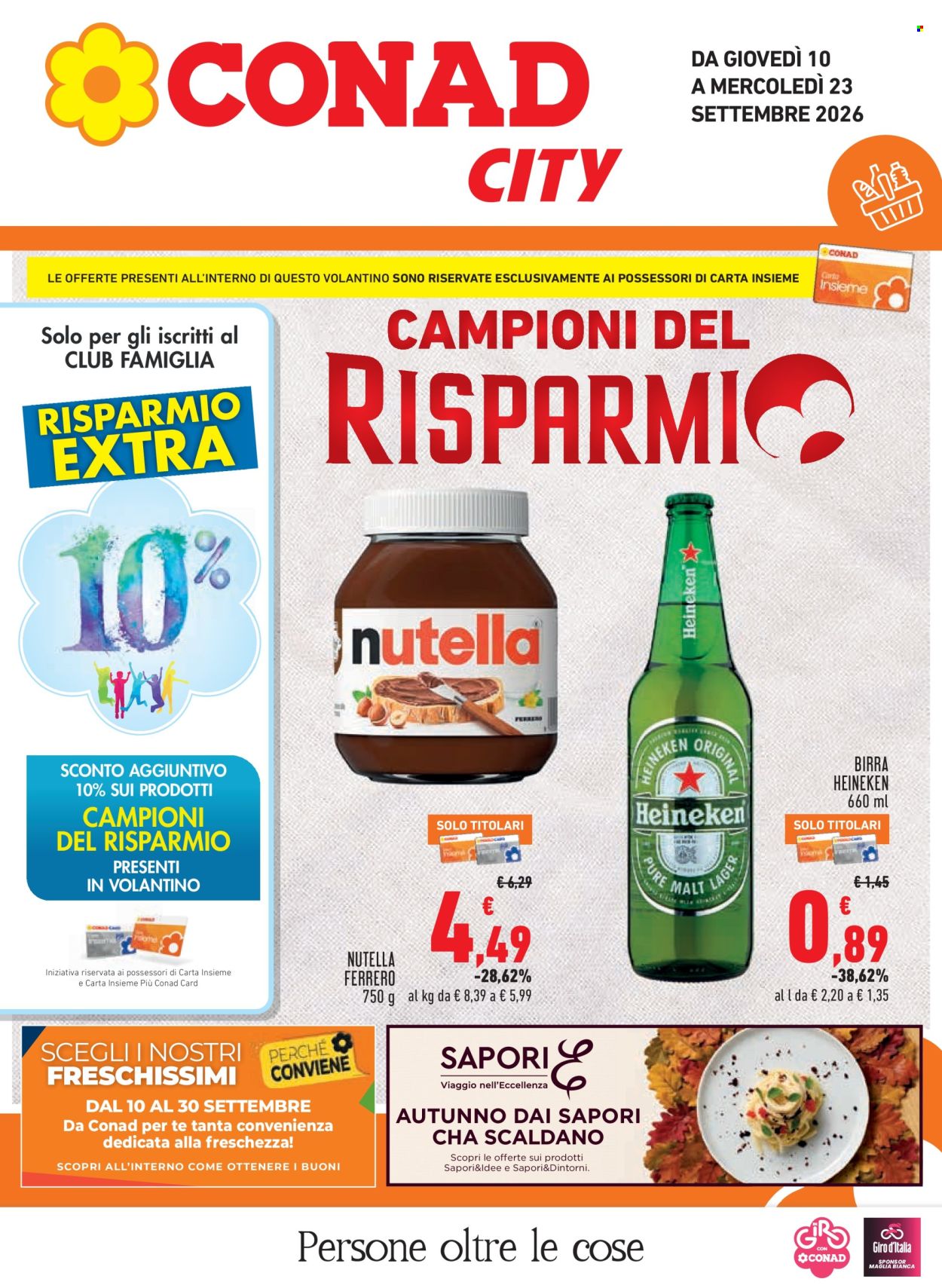 Volantino Conad City - 10/9/2026 - 23/9/2026. Pagina 1