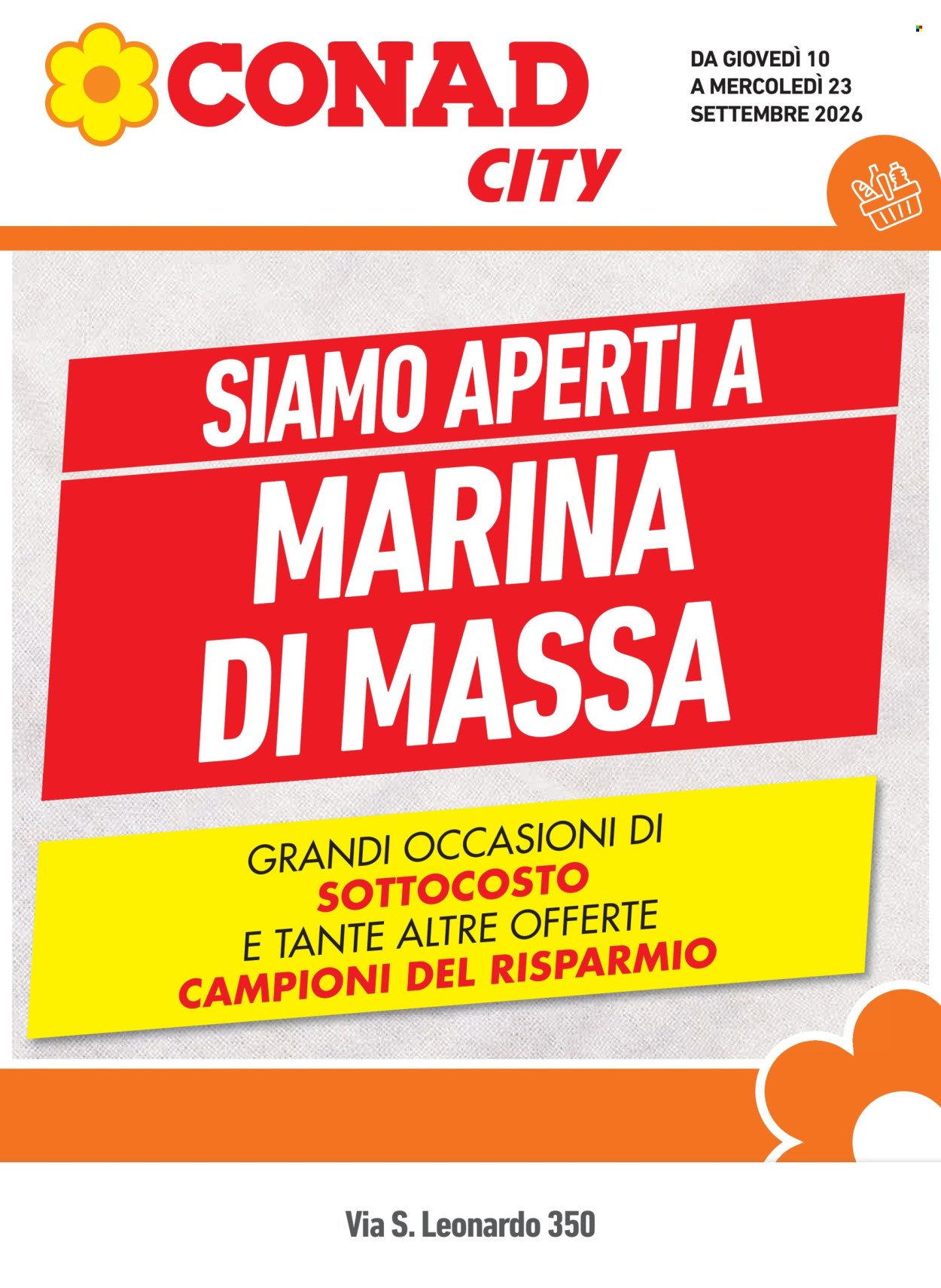 Volantino Conad City - 10/9/2026 - 23/9/2026. Pagina 1