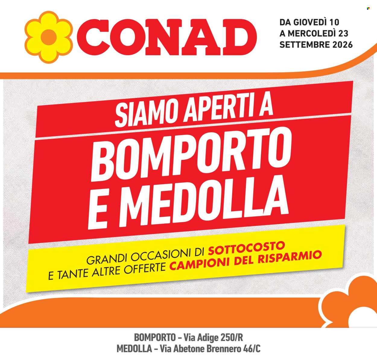 Volantino Conad - 10/9/2026 - 23/9/2026. Pagina 1