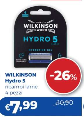 WILKINSON Hydro 5 ricambi lame 4 pezzi