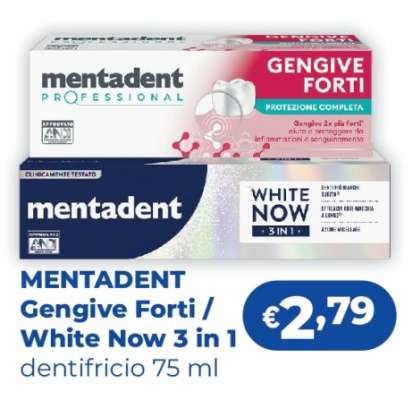 MENTADENT Gengive Forti/White Now 3 in 1