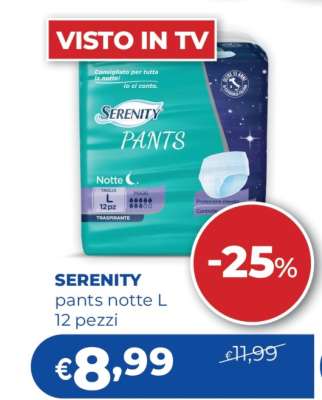 SERENITY pants notte L 12 pezzi
