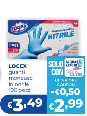 LOGEX guanti monouso in nitrile 100 pezzi
