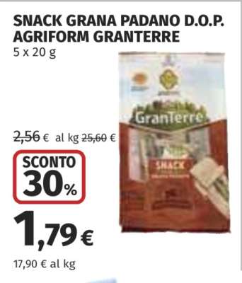 SNACK GRANA PADANO D.O.P. AGRIFORM GRANTERRE