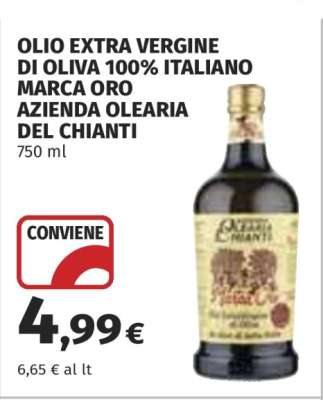 OLIO EXTRA VERGINE DI OLIVA 100% ITALIANO MARCA ORO AZIENDA OLEARIA DEL CHIANTI