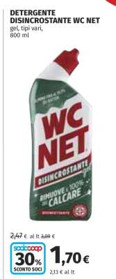 DETERGENTE DISINCROSTANTE WC NET