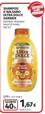 Shampoo o Balsamo Ultra Dolce Garnier