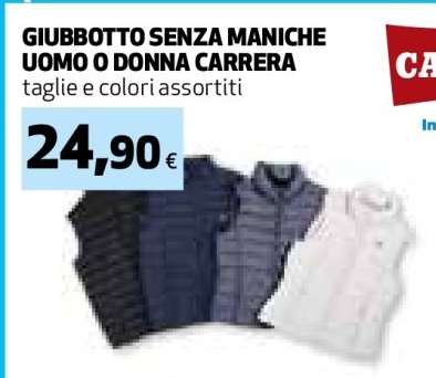 Giubbotto senza maniche Uomo o Donna Carrera