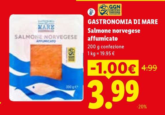 Gastronomia di Mare Salmone norvegese affumicato