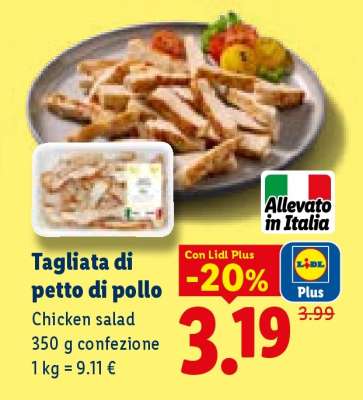 Tagliata Di Petto Di Pollo
