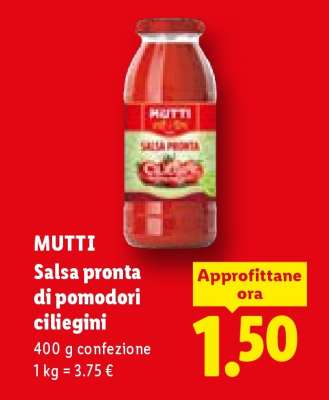 MUTTI Salsa pronta di pomodori ciliegini